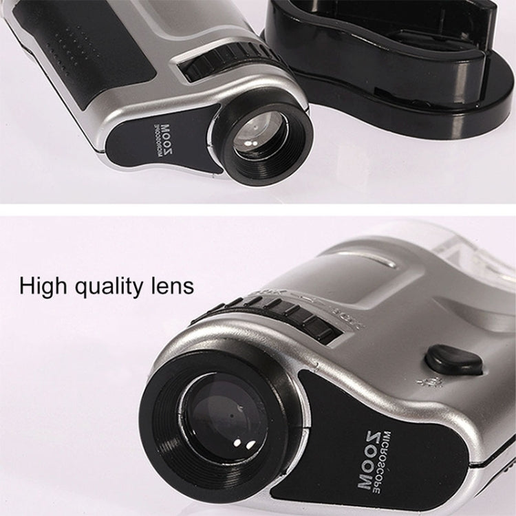 Microscopio de bolsillo con lente de zoom de aumento 20X - 40X con luz LED