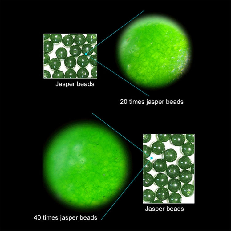 Microscopio de bolsillo con lente de zoom de aumento 20X - 40X con luz LED