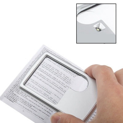 1 Lupa de joyería con diseño de tarjeta de crédito iluminada por LED 6X / 3X