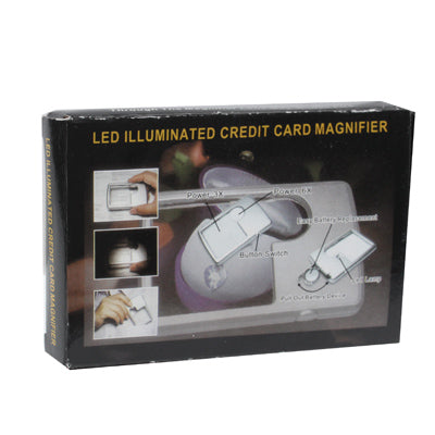 1 Lupa de joyería con diseño de tarjeta de crédito iluminada por LED 6X / 3X
