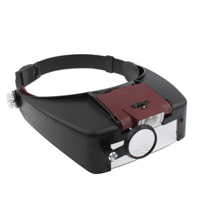 Lupa estilo diadema 1,5X / 3X / 8,5X / 10X con 2 luces LED, MG81007-A(Brown), MG81007-A(Grey)