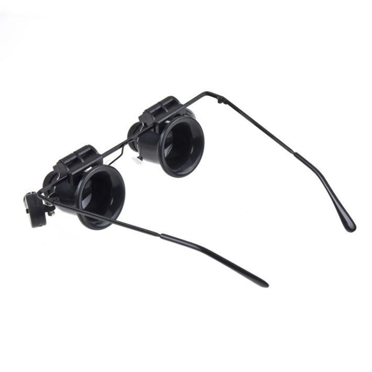 Lupa de reparación de relojes tipo gafas 20X con luz LED, Dual