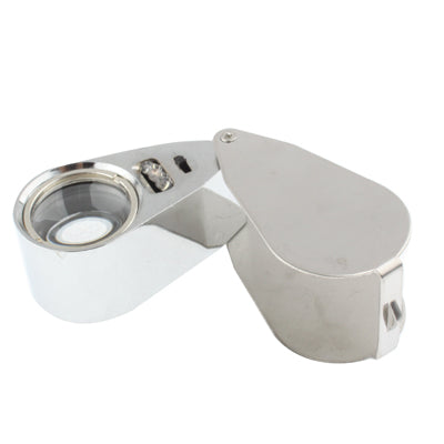 Lupa de lupa 10X con revestimiento metálico completo y 3 luces LED para detección de moneda e identificación de joyas, 10X (3 LED)