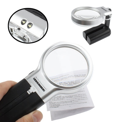 Lupa multifunción de mano y manos libres 3X con 2 luces LED