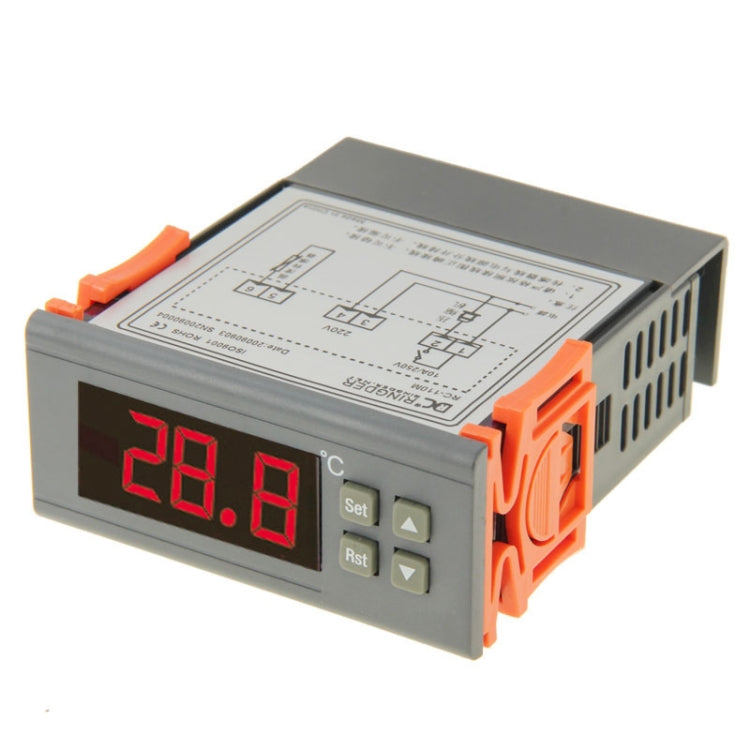 Controlador de temperatura LCD digital RC-210M Regulador de termostato termopar con termómetro de sensor, rango de temperatura: -40 a 110 grados Celsius