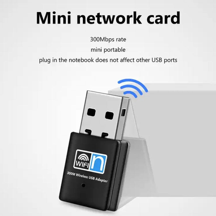 Adaptador de tarjeta nano de red USB inalámbrico 802.11N de 300 Mbps, Card Adapter