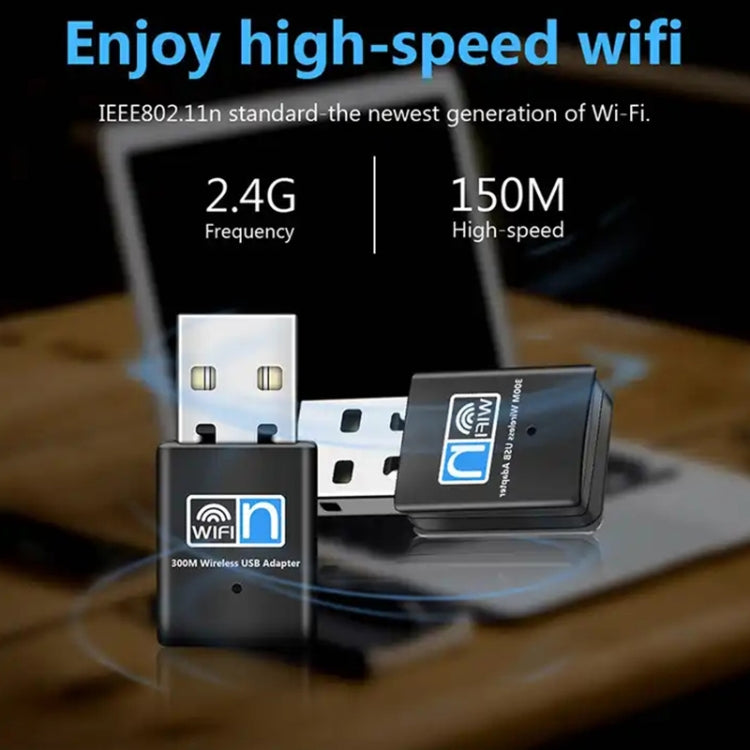 Adaptador de tarjeta nano de red USB inalámbrico 802.11N de 300 Mbps, Card Adapter
