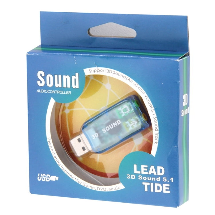 Adaptador de tarjeta de sonido externa USB DSP 5.1 Canal mono (entrega aleatoria de colores)