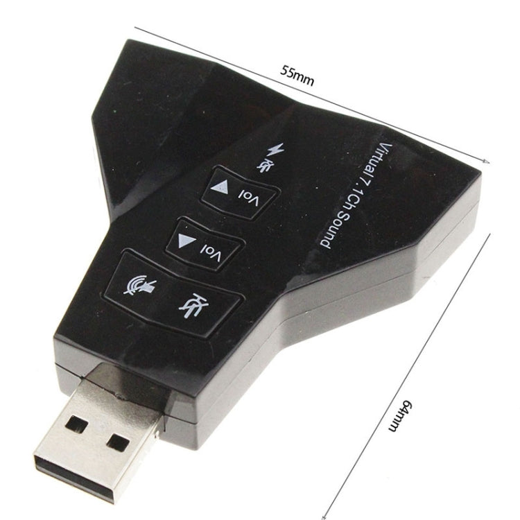Adaptador de sonido USB de 2.1 canales (micrófono USB doble, auricular USB doble)