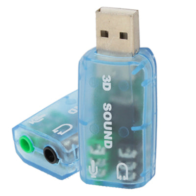 Adaptador de tarjeta de sonido externa USB DSP 5.1 Canal mono, Plastic 5.1 Channel Blue