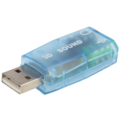 Adaptador de tarjeta de sonido externa USB DSP 5.1 Canal mono, Plastic 5.1 Channel Blue