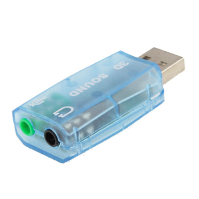 Adaptador de tarjeta de sonido externa USB DSP 5.1 Canal mono, Plastic 5.1 Channel Blue