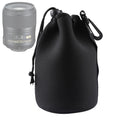 Bolsa de transporte para lentes de cámara SLR de neopreno con mosquetón, tamaño: 10x18 cm, Size: 10x18cm