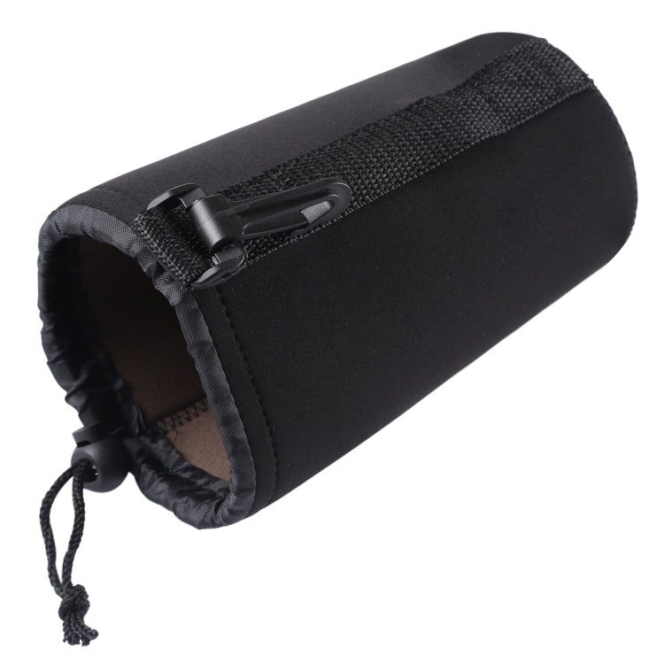 Bolsa de transporte para lentes de cámara SLR de neopreno con mosquetón, tamaño: 10x18 cm, Size: 10x18cm