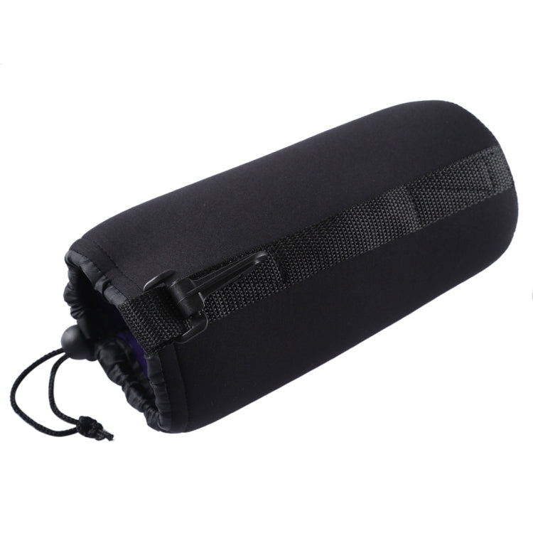 Bolsa de transporte para lentes de cámara SLR de neopreno con mosquetón, tamaño: 10x22 cm, Size: 10x22cm