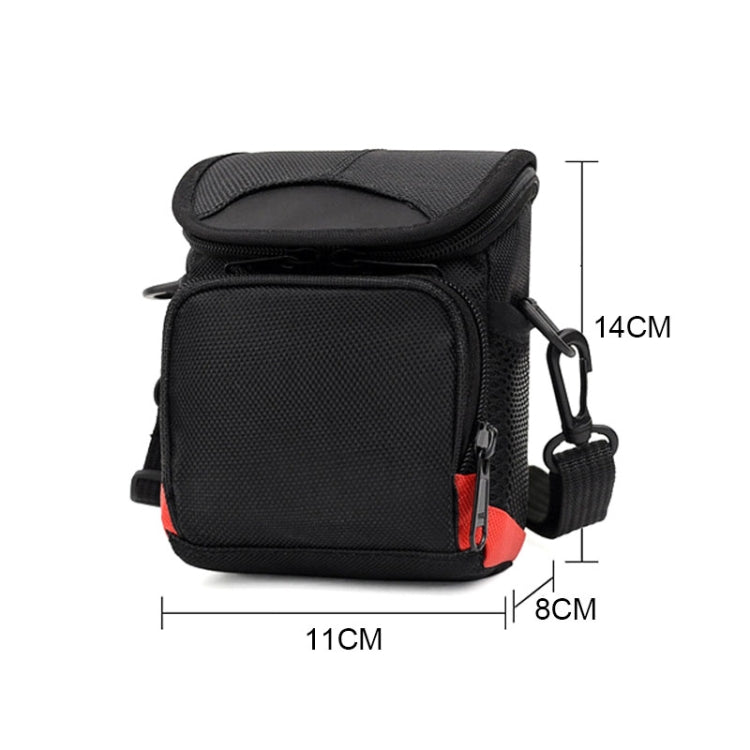 Mini bolso universal de tela para cámara digital con correa, tamaño: 115 x 105 x 155 mm, 11 x 10 x 15cm(Black)