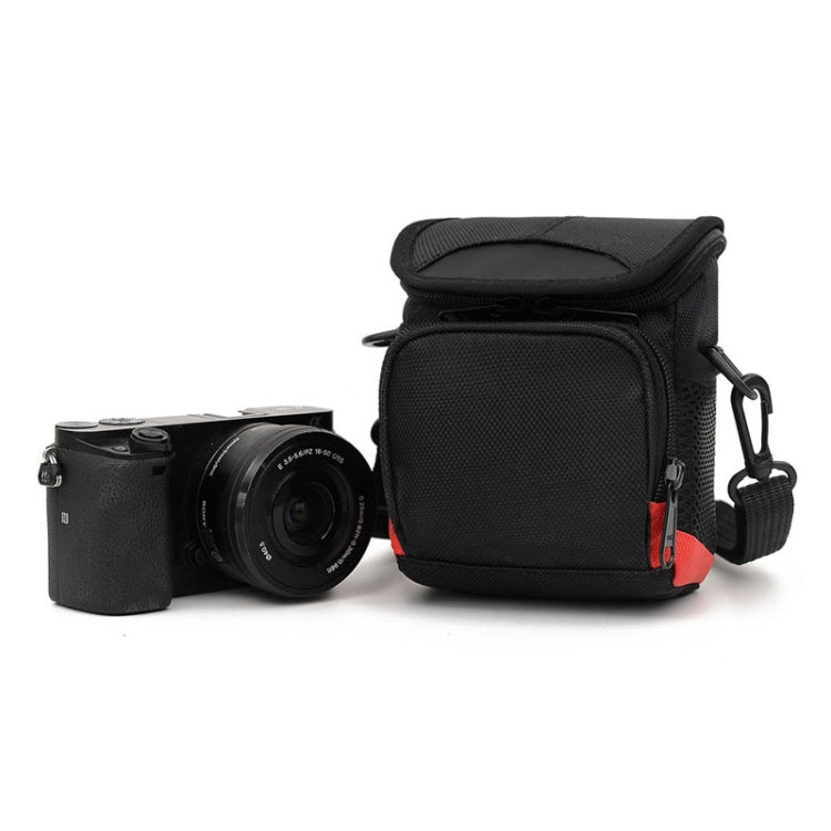 Mini bolso universal de tela para cámara digital con correa, tamaño: 115 x 105 x 155 mm, 11 x 10 x 15cm(Black)