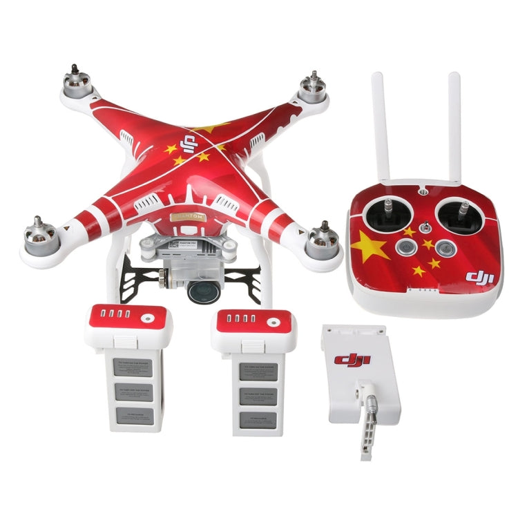 Kit de pegatinas de resistencia al agua de PVC de fibra de carbono de imitación 4D para cuadricóptero DJI Phantom 3, control remoto y batería