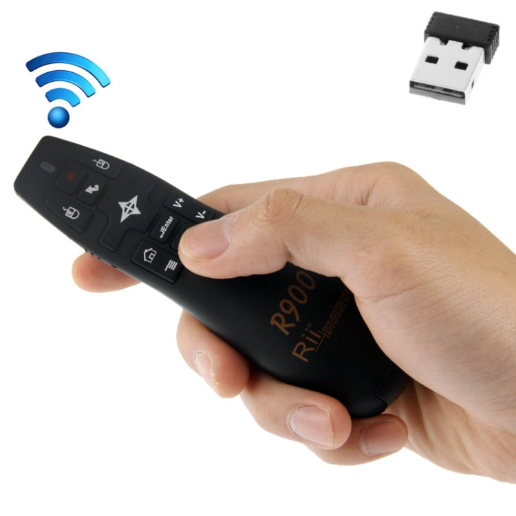Presentador inalámbrico 2.4G Puntero láser Fly Mouse Rii Professional Air Mouse R900 para HTPC / Android TV BOX / PS3 / XBOX360 / Tablet PC (K14 R900), K14 R900