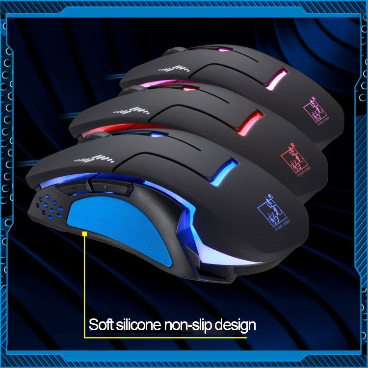 T7 con cable 3 colores cambiables 1200 DPI 1600DPI 2400DPI ratón óptico USB para juegos, T7