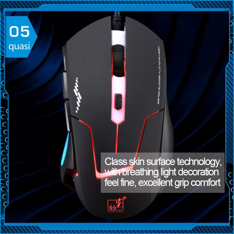 T7 con cable 3 colores cambiables 1200 DPI 1600DPI 2400DPI ratón óptico USB para juegos, T7