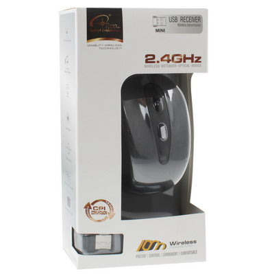 Ratón óptico inalámbrico de 2,4 GHz con receptor USB, Plug and Play, distancia de trabajo de hasta 10 metros