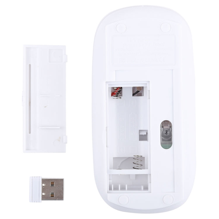 Ratón óptico láser ultrafino inalámbrico de 2,4 GHz con mini receptor USB, Plug and Play