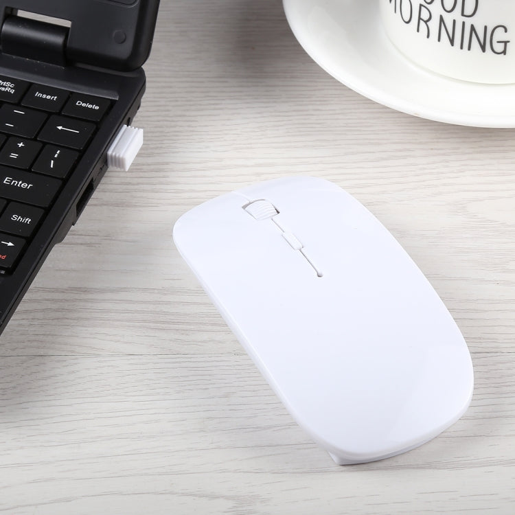 Ratón óptico láser ultrafino inalámbrico de 2,4 GHz con mini receptor USB, Plug and Play