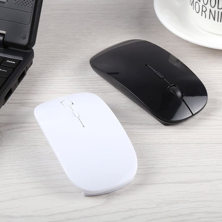 Ratón óptico láser ultrafino inalámbrico de 2,4 GHz con mini receptor USB, Plug and Play