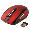 Ratón óptico inalámbrico 6D de 2,4 GHz, 800 ~ 1600 DPI, con minireceptor USB, Plug and Play, distancia de trabajo de hasta 10 metros