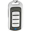 Código de aprendizaje de metal de 315 MHz Control remoto de 4 teclas para puerta de garaje de automóvil (negro + plateado), 315MHz