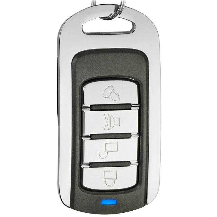 Código de aprendizaje de metal de 315 MHz Control remoto de 4 teclas para puerta de garaje de automóvil (negro + plateado), 315MHz