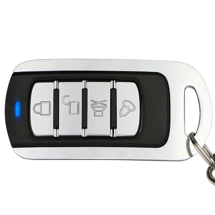 Código de aprendizaje de metal de 315 MHz Control remoto de 4 teclas para puerta de garaje de automóvil (negro + plateado), 315MHz