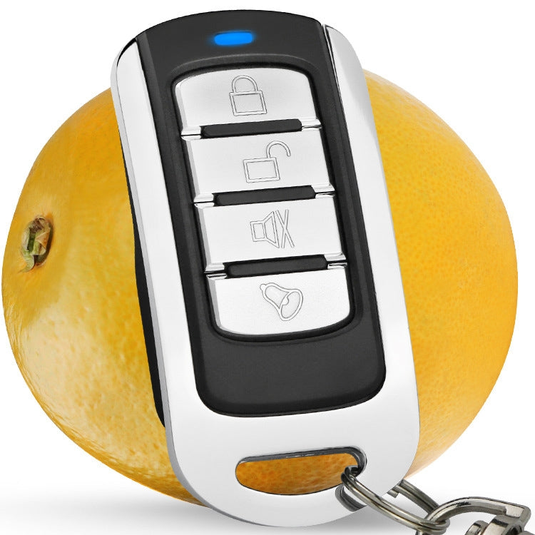 Código de aprendizaje de metal de 315 MHz Control remoto de 4 teclas para puerta de garaje de automóvil (negro + plateado), 315MHz