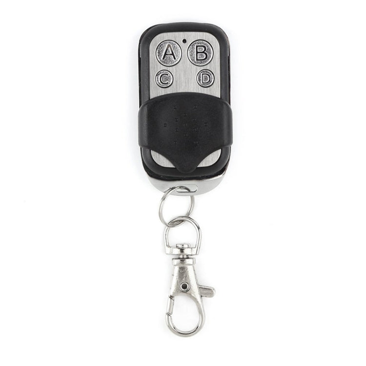 Código de aprendizaje inalámbrico de metal de 315 MHz Control remoto de 4 teclas (negro + plateado), 315MHz