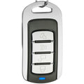 Código de aprendizaje de metal de 433MHz Control remoto de 4 teclas para puerta de garaje de automóvil (negro + plateado), 433MHz