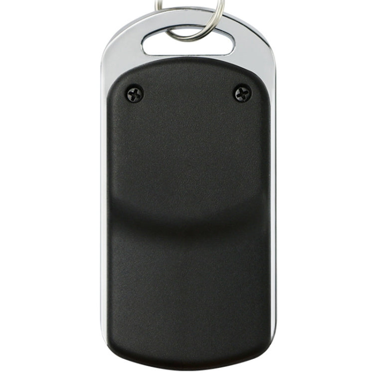 Código de aprendizaje de metal de 433MHz Control remoto de 4 teclas para puerta de garaje de automóvil (negro + plateado), 433MHz