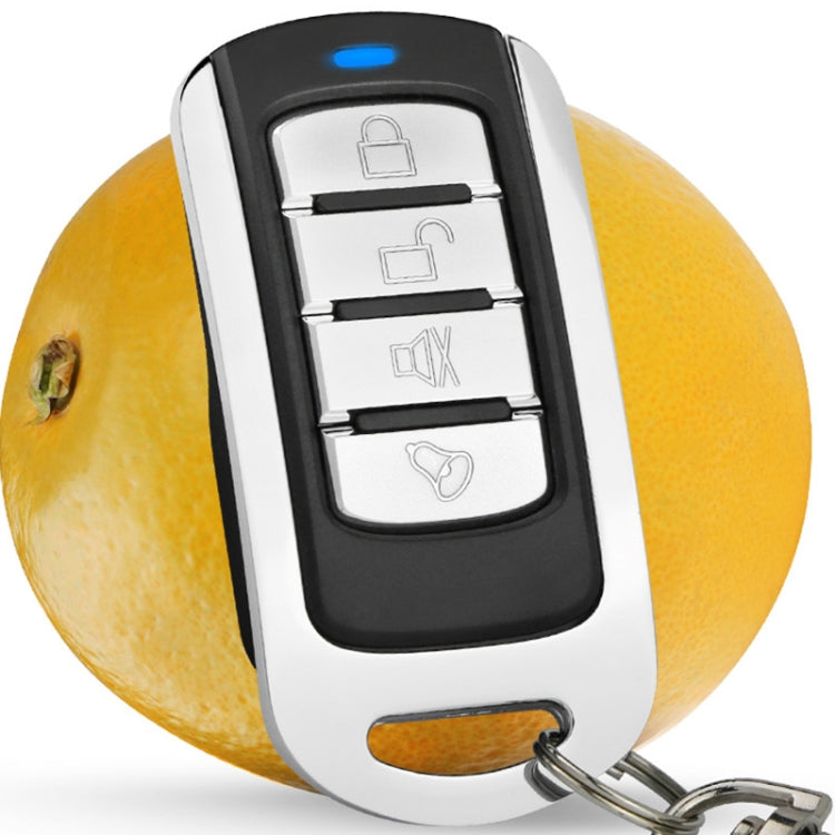 Código de aprendizaje de metal de 433MHz Control remoto de 4 teclas para puerta de garaje de automóvil (negro + plateado), 433MHz
