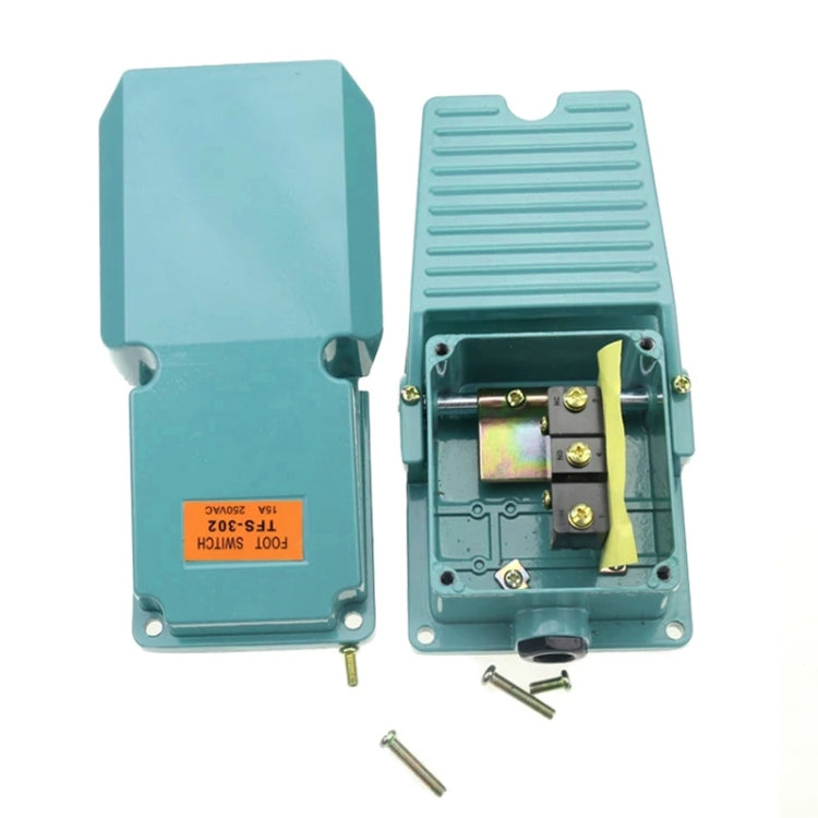 TFS-302 AC 250V 15A Caja de metal antideslizante Interruptor de pedal de control de pie, TFS-302