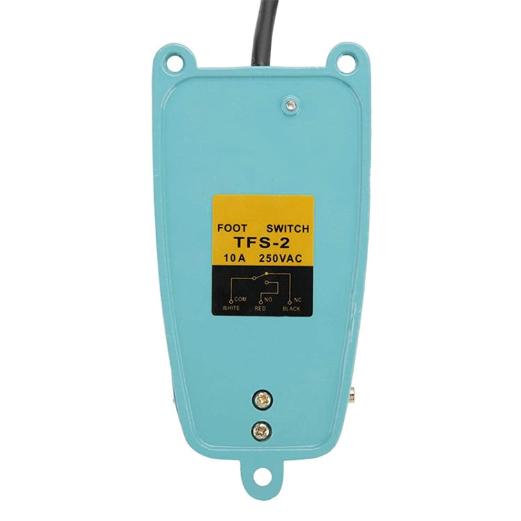 TFS-105 AC 250V 10A Interruptor de pedal de control de pie con caja de metal antideslizante, longitud del cable: 90 cm, TFS-105