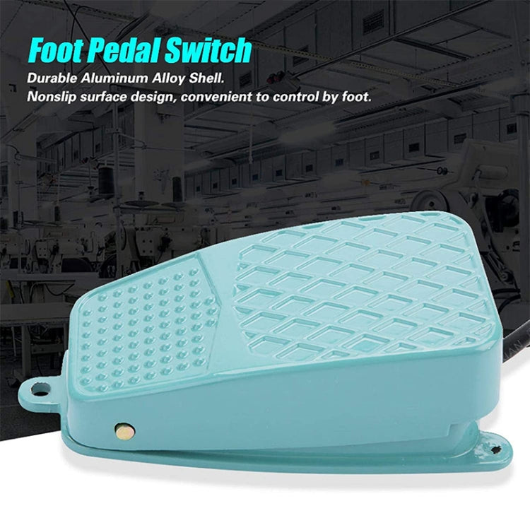 TFS-105 AC 250V 10A Interruptor de pedal de control de pie con caja de metal antideslizante, longitud del cable: 90 cm, TFS-105