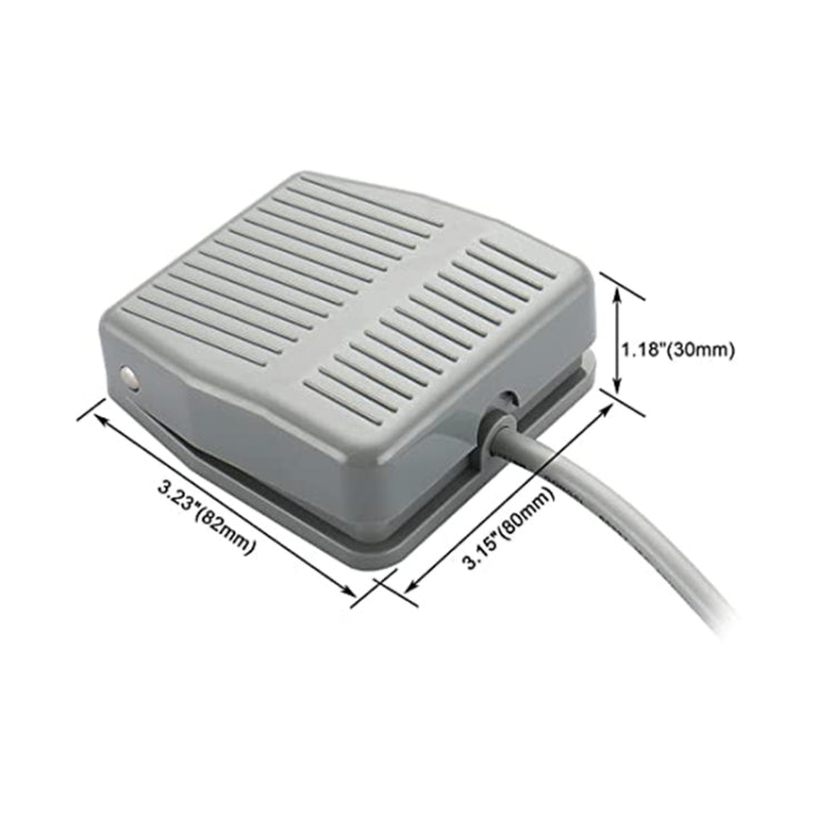 TFS-201 AC 250V 10 A Pedal de alimentación con interruptor de pie de plástico de energía eléctrica, longitud del cable: 1 m, TFS-201 1m