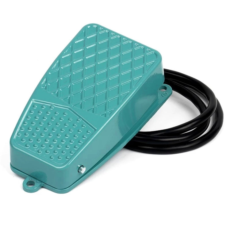 TFS-2 AC 250V 10A Interruptor de pedal de control de pie con caja de metal antideslizante, longitud del cable: 90 cm, TFS-2