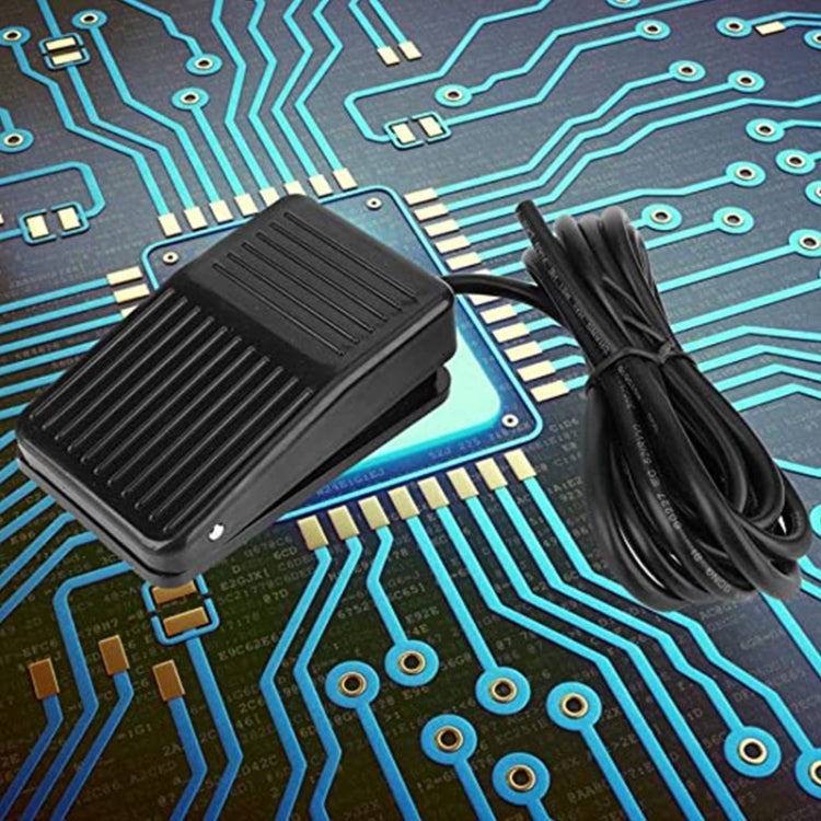 TFS-01 AC 250V 10A Interruptor de pedal de control de pie con caja de plástico antideslizante, longitud del cable: 1 m, TFS-01