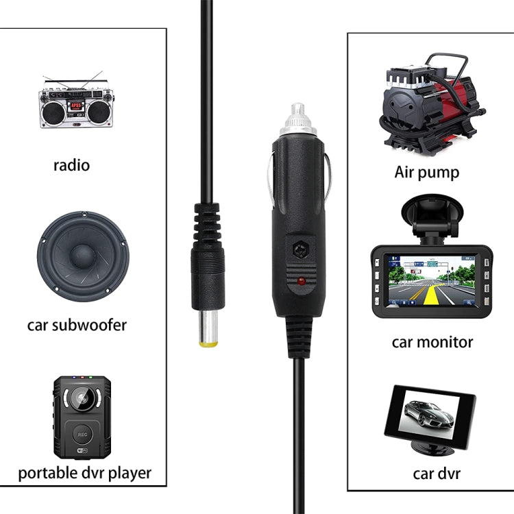 Adaptador de fuente de alimentación para automóvil 2A, 4,0 x 1,7 mm, enchufe, cable en espiral, cargador para automóvil, longitud: 40-140 cm, 4.0 x 1.7mm