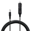 Cargador de coche con cable en espiral, adaptador de fuente de alimentación de CC de 2 A, 5,5 x 2,1 mm, longitud: 40-140 cm, 5.5 x 2.1mm