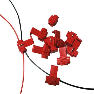Clip de cable de 100 piezas, se adapta al diámetro de la línea: 0,3-0,7 mm (rojo)