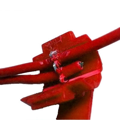 Clip de cable de 100 piezas, se adapta al diámetro de la línea: 0,3-0,7 mm (rojo)