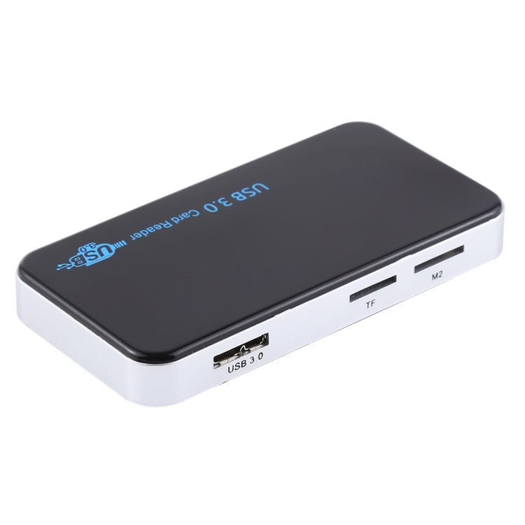 Lector de tarjetas USB 3.0, supervelocidad de 5 Gbps, compatible con tarjeta CF/SD/TF/M2/XD/MS, carcasa de plástico