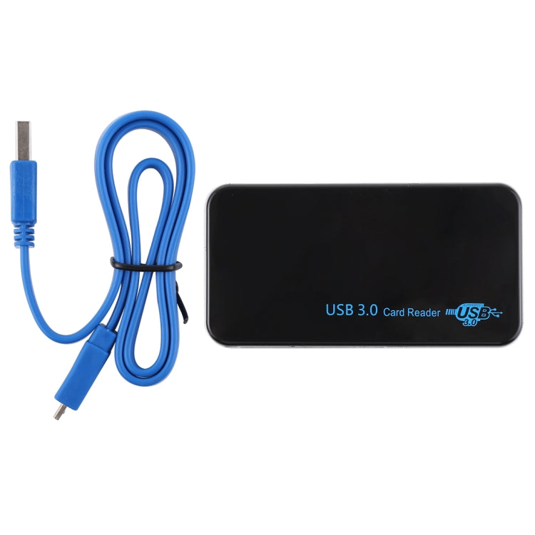 Lector de tarjetas USB 3.0, supervelocidad de 5 Gbps, compatible con tarjeta CF/SD/TF/M2/XD/MS, carcasa de plástico